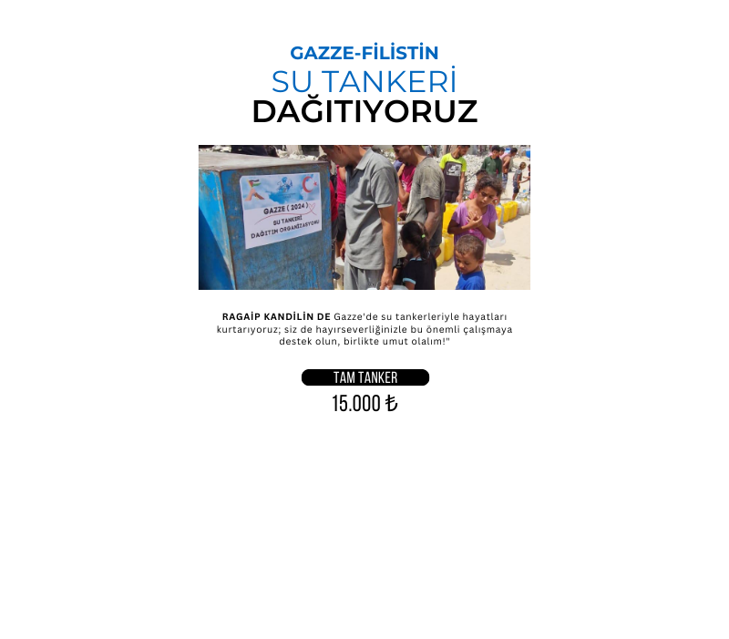 GAZZE - FİLİSTİN SU TANKERİ 